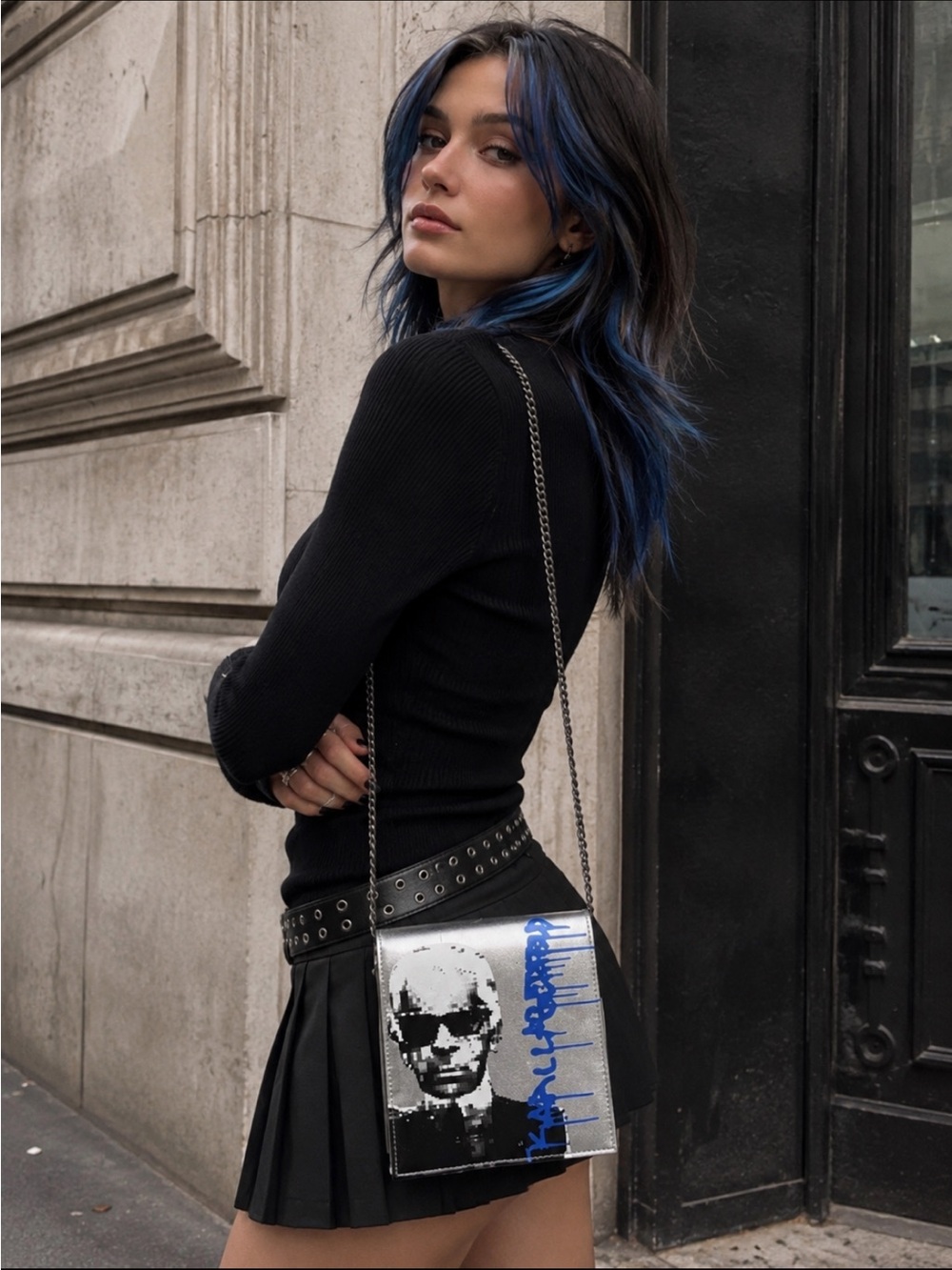 Karl Lagerfeld Limited Edition Silver Crossbody